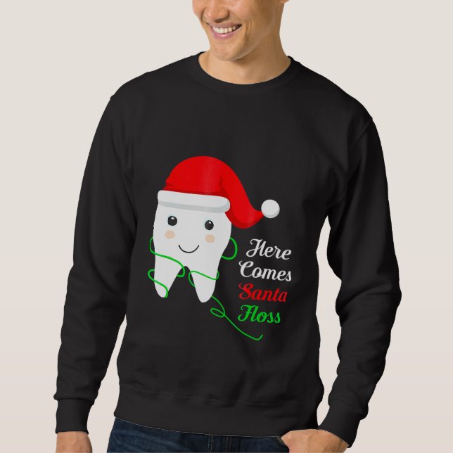 Sudadera Navidades Santa Floss Higienistas dentales Dentist (Anverso)