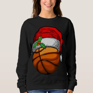 Sudadera Navidades Santa Hat Basketball Sport Funny Gift