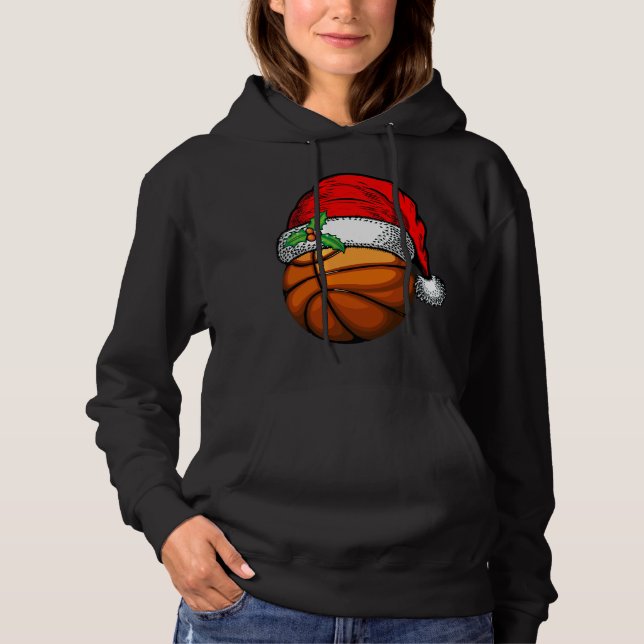 Sudadera Navidades Santa Hat Basketball Sport Funny Gift (Anverso)