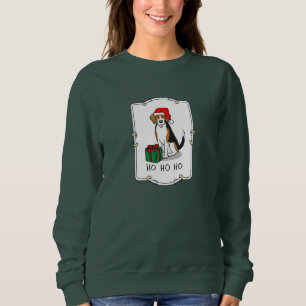 Sudadera Navidades Santa Hat Beagle (triple color 3) Dog Cu