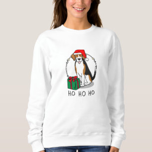 Sudadera Navidades Santa Hat Beagle (triple color 3) Dog Cu