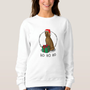 Sudadera Navidades Santa Hat Irish Setter Dog (rojo 1)