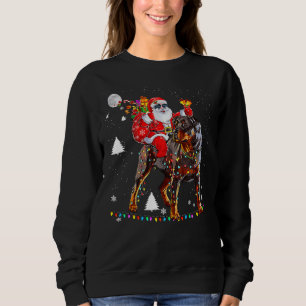 Sudadera Navidades Santa Riding Rottweiler