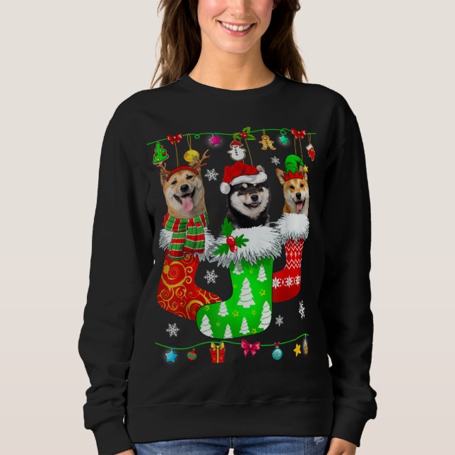 Sudadera Navidades Saquean A Pajama Shiba Inu Perro Perro P (Anverso)
