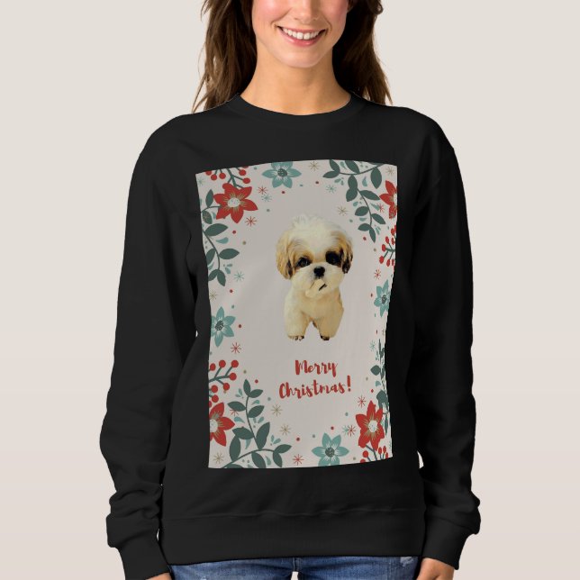 Sudadera Navidades Shih Tzu (Anverso)