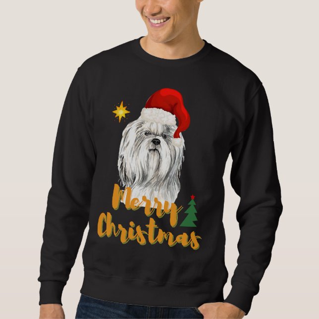 Sudadera Navidades Shih Tzu (Anverso)