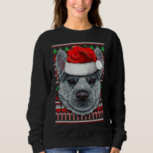 Sudadera Navidades Siberian Husky Santa Hat