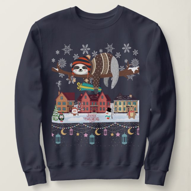 Sudadera Navidades Sloth (Anverso del diseño)