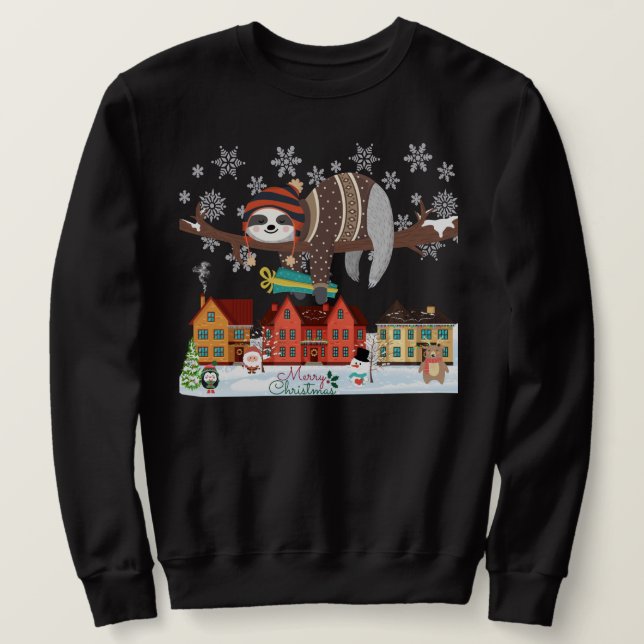 Sudadera Navidades Sloth (Anverso del diseño)