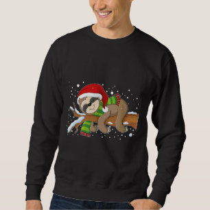 Sudadera Navidades Sloth Santa Hat Lazy Xmas