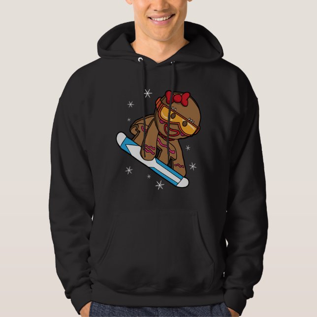 Sudadera Navidades Snowboard Gingerbread Chica (Anverso)