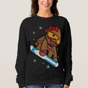 Sudadera Navidades Snowboard Gingerbread Chica