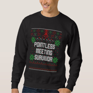 Sudadera Navidades Sobreviviente de reunión sin sentido Ofi