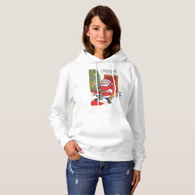 Sudadera Navidades Socios Comerciales Mujeres azafatas blan (Anverso completo)