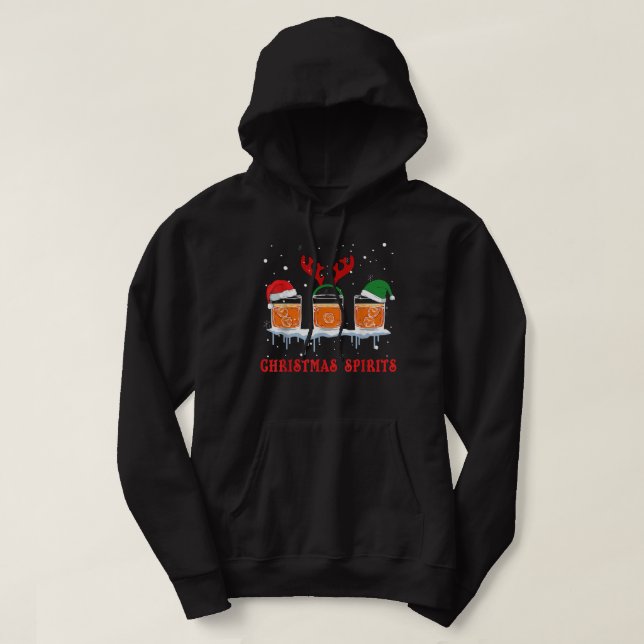 Sudadera Navidades Spirit Bourbon Scotch Whiskey Funny T S (Diseño del anverso)