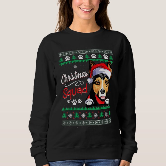 Sudadera Navidades Squad Dog Rat Terrier Feo Navidades Swe (Anverso)