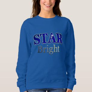 Sudadera Navidades Star Word Arte Azul y Plata