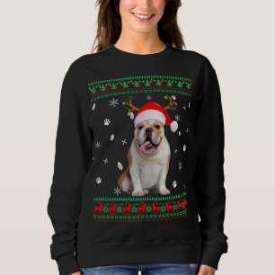 Sudadera Navidades sudorosos Bulldog inglés Perro Santa R