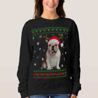 Sudadera Navidades sudorosos Bulldog inglés Perro Santa R