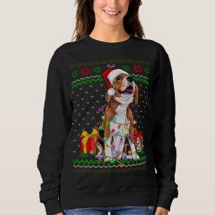 Sudadera Navidades suéteres feos iluminan a Beagle Dog Love