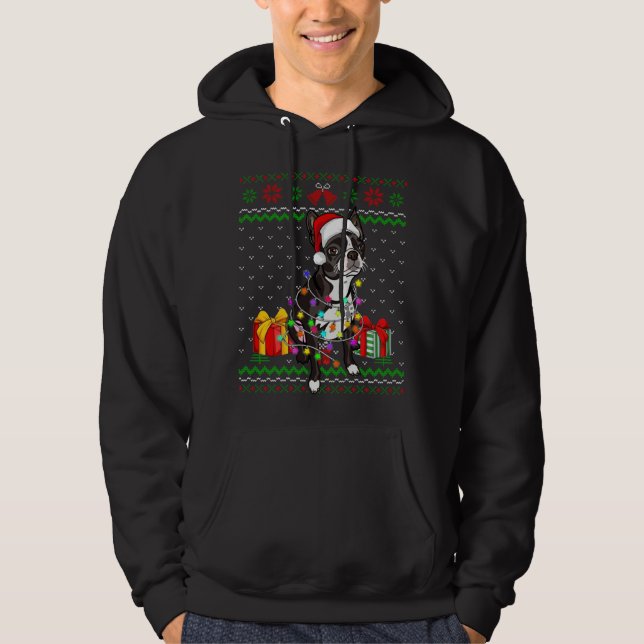 Sudadera Navidades suéteres feos iluminan Perro Terrier de  (Anverso)