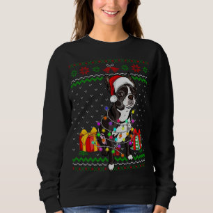 Sudadera Navidades suéteres feos iluminan Perro Terrier de 