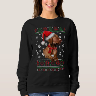 Sudadera Navidades suéteres feos Magyar Vizsla Perro Santa 