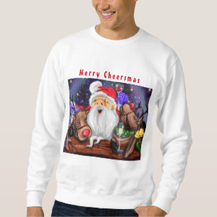 Sudadera Navidades Sweetshirt Santa con los renos Diversión