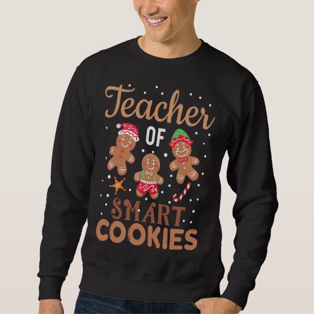 Sudadera Navidades Teacher Cute Gingerbread Cookies (Anverso)