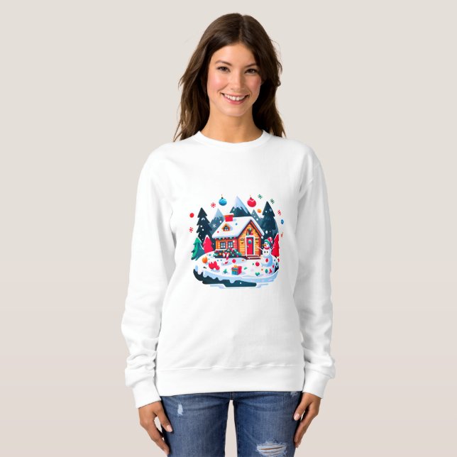 Sudadera Navidades: Temporada cálida y acogedora de vacacio (Anverso completo)