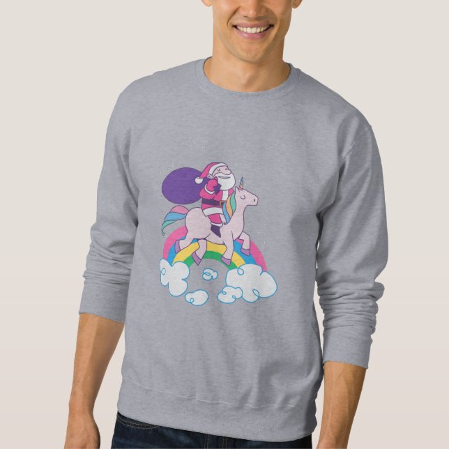Sudadera navidades unicorn santa claus (Anverso)