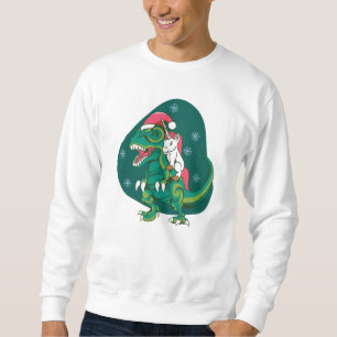 Sudadera navidades unicornio dinosaur santa