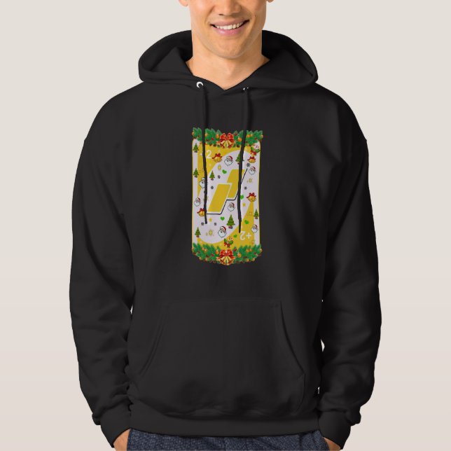 Sudadera Navidades Uno llama al árbol navideño Santa Wreath (Anverso)
