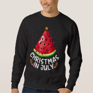 Sudadera Navidades veraniegos de la sandía iluminan la Navi