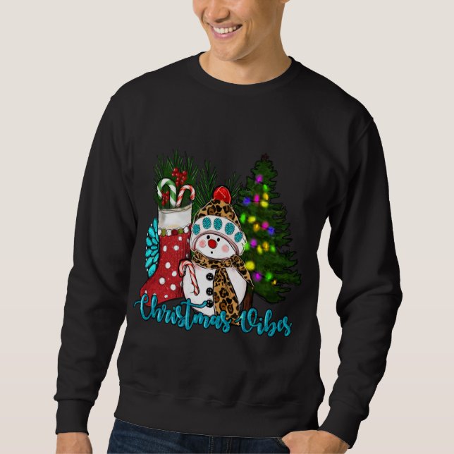 Sudadera Navidades vibes Navidades de Snowman acosan a Ca (Anverso)