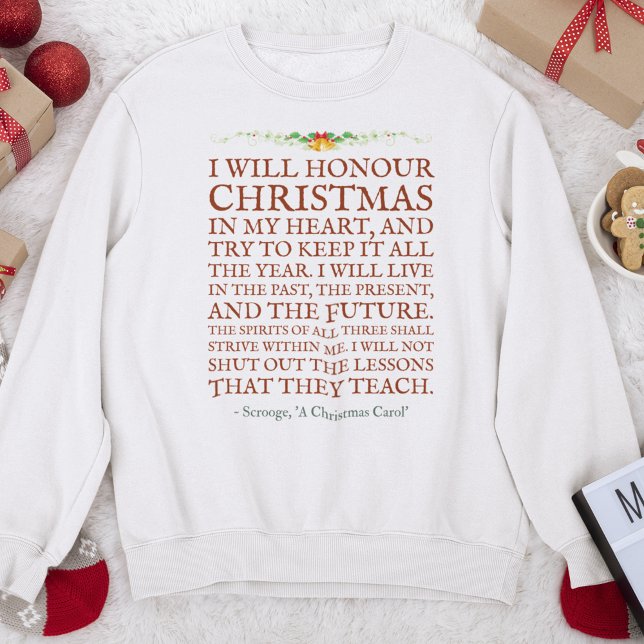 Sudadera Navidades victorianos adorables con citas de Dicke (Subido por el creador)