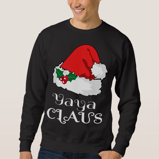 Sudadera Navidades Yaya Claus coincidiendo con Pajama Santa (Anverso)