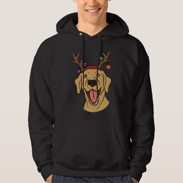 Sudadera Navidades Yellow Lab Tri Blend (Anverso)