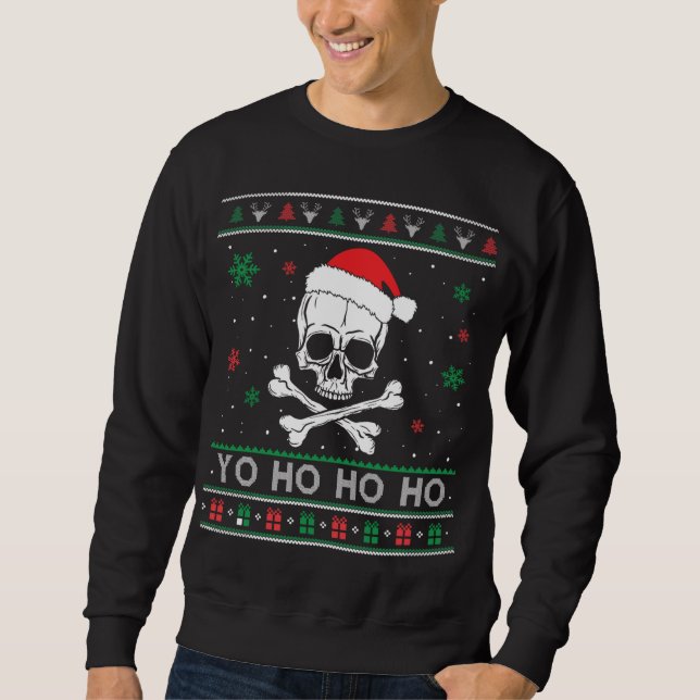 Sudadera Navidades Yo ho ho ho UGLY Pirate Funny Pajamas Fa (Anverso)
