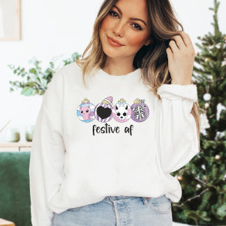 Sudadera navideña gótica pastel Festiva AF