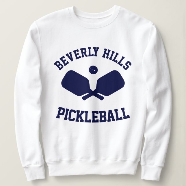 Sudadera Navy Beverly Hills Pickleball Sweatshirt (Anverso del diseño)