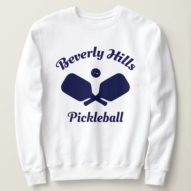Sudadera Navy Beverly Hills Pickleball Sweatshirt (Anverso del diseño)