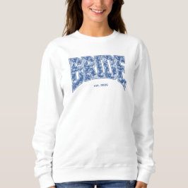 Sudadera Navy Blue Toile BRIDE Engagement Shower Bach Party