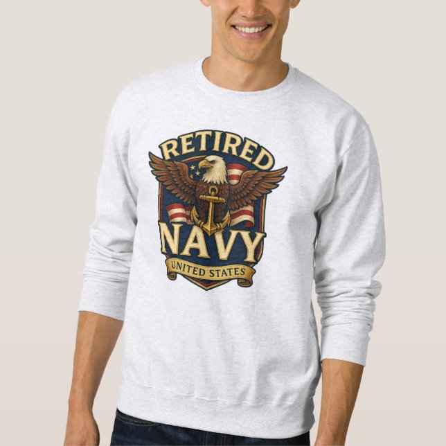 Sudadera Navy USN Veteran (Anverso)