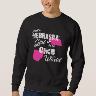 Sudadera Nebraska Solo una chica de Nebraska en un Ohio