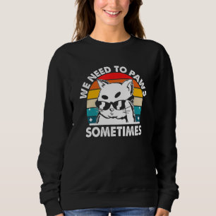 Sudadera Necesidad de mirar a veces Gimnasio Gatito de entr