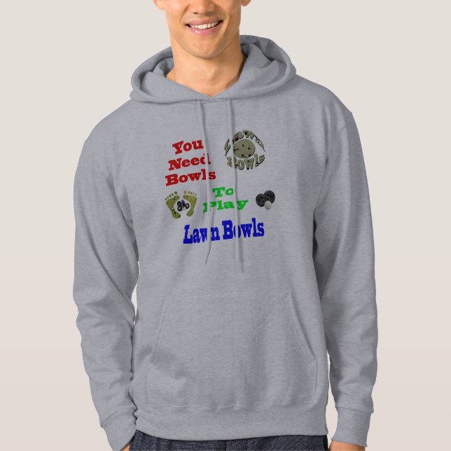 Sudadera Necesitas Bolas Para Jugar Bolas De Césped, (Anverso)