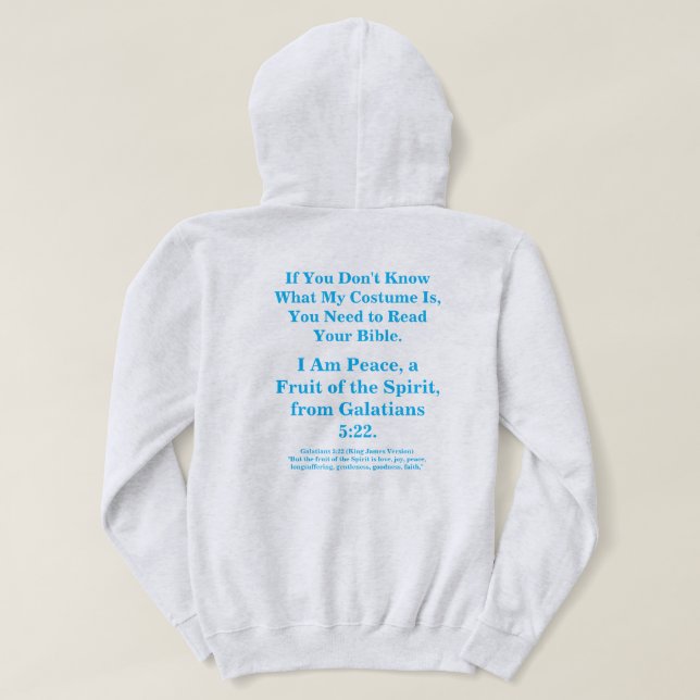 Sudadera Necesitas leer tu código de paz de la Biblia (Reverso del diseño)
