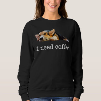 Sudadera Necesito Café Corgi Mamá Papá Perro