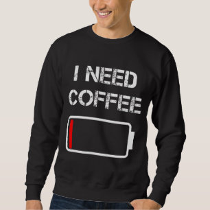 Sudadera Necesito café, cucharas de café divertidas, frijol